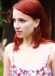 This redhead cutie has masturbated outdoors before, but never in the middle of a front lawn like she is today. Shes out in the open, r